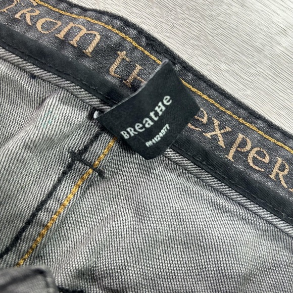 PrAna Jeans Mens 28x28 Gray Breathe Stretch Denim Straight Leg Casual Pants - Picture 9 of 16